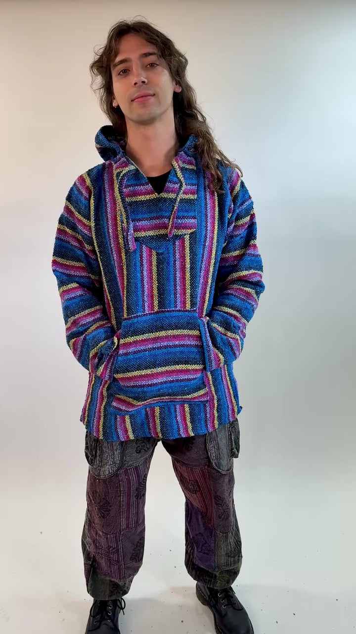 Men's Blue Candy Baja Hoodie