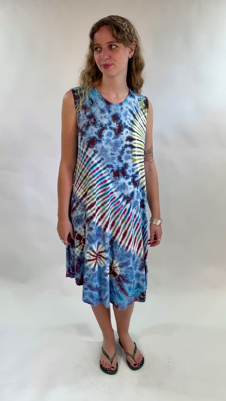 Tie Dye Circle Midi Dress