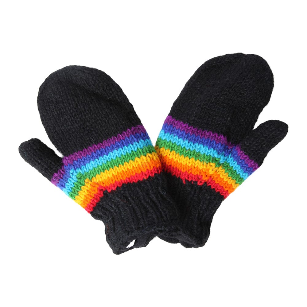 Rainbow Stripe Mittens