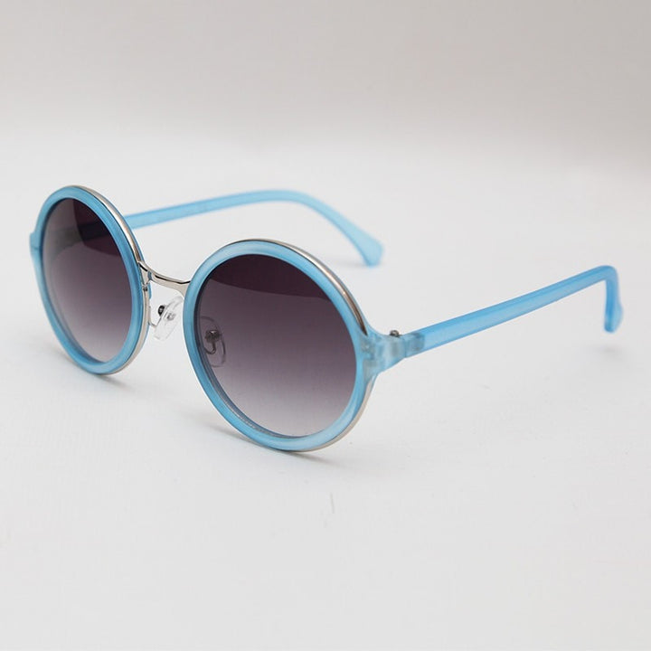 Pastel Round Sunglasses with Metal Bridge