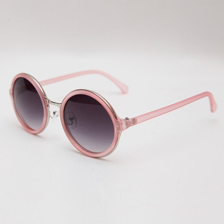 Pastel Round Sunglasses with Metal Bridge