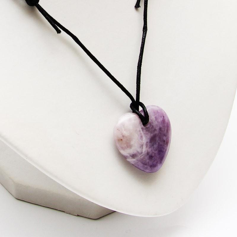 Amethyst Heart Necklace - Peace