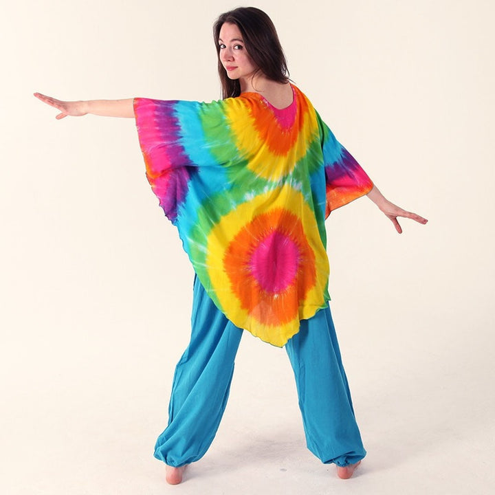 Tie Dye Beach Poncho Top