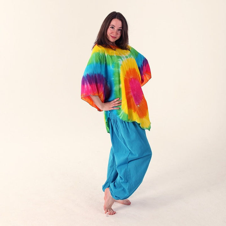 Tie Dye Beach Poncho Top