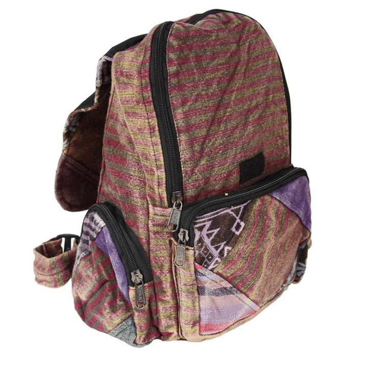 Cotton Patchwork Backpack