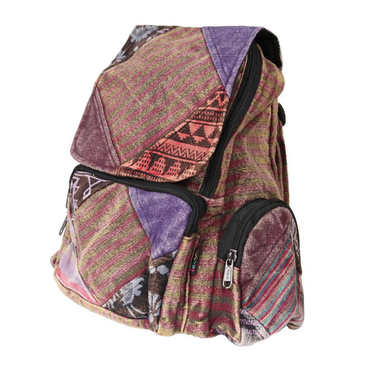 Cotton Patchwork Backpack