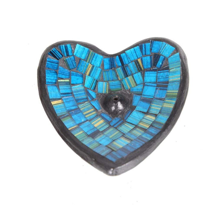 Heart Mosaic Incense Holder