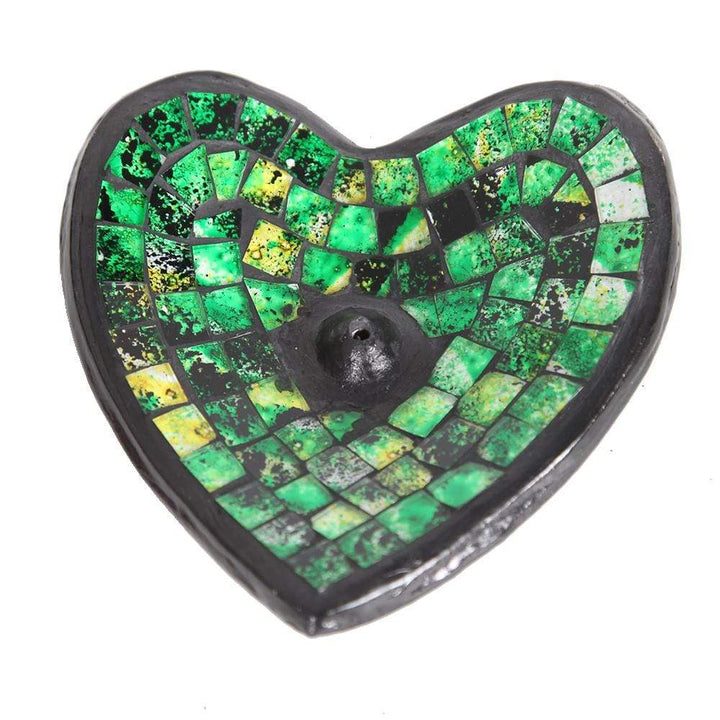 Heart Mosaic Incense Holder