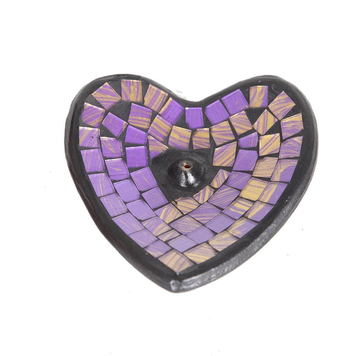 Heart Mosaic Incense Holder