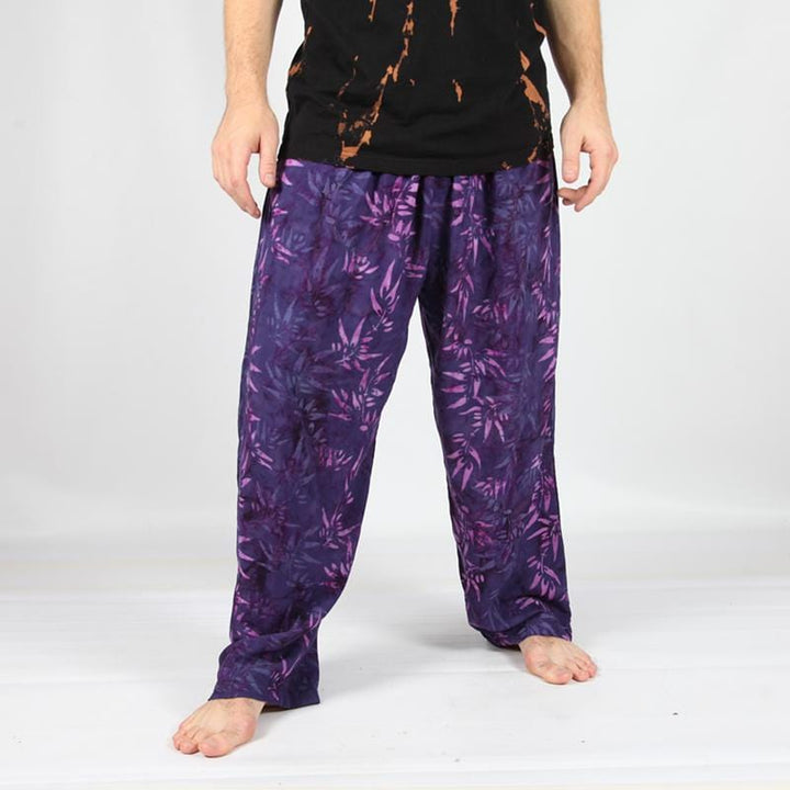 Men's Purple Jungle Print Trousers