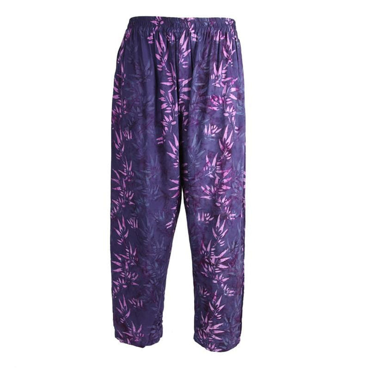 Purple Jungle Print Trousers
