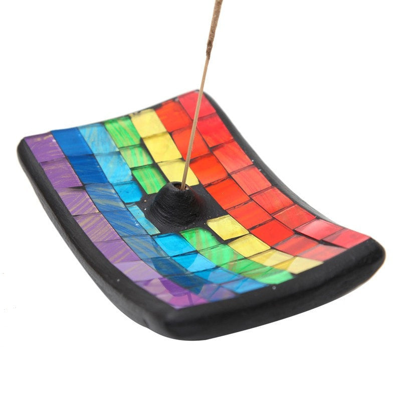Rainbow Mosaic Incense Holder