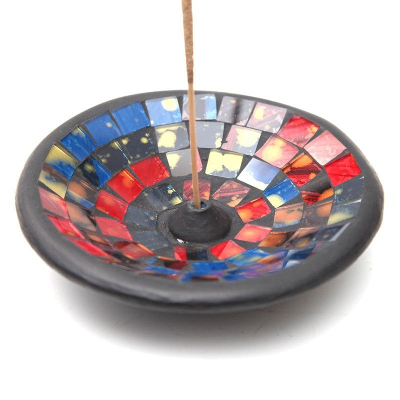 Japanese Style Bowl Mosaic Incense Stick Holder
