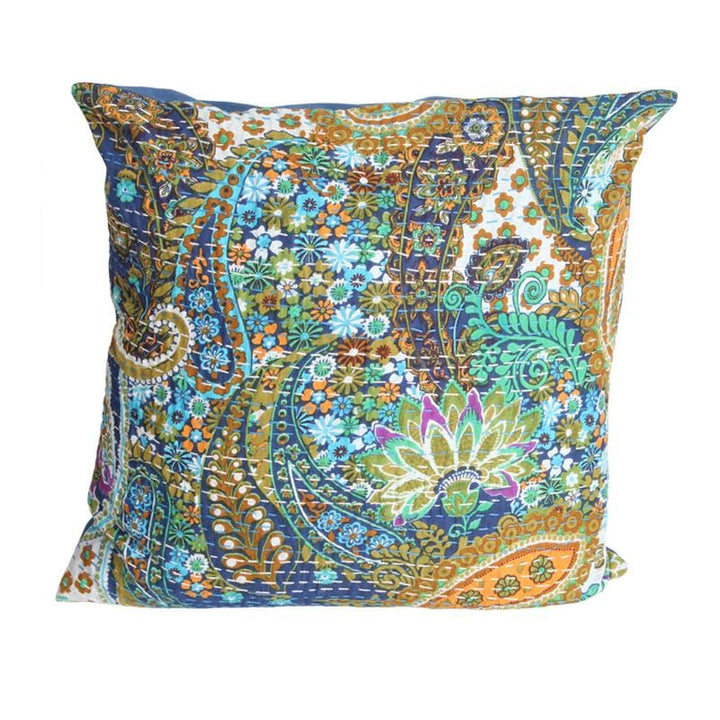 Paisley Kantha Embroidered Cushion Covers..