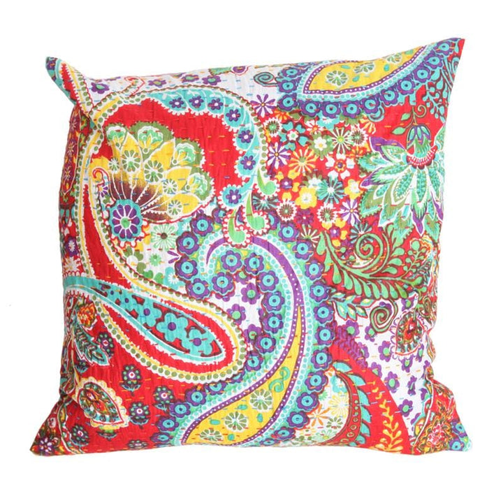 Paisley Kantha Embroidered Cushion Covers..