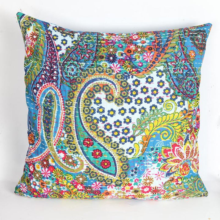 Paisley Kantha Embroidered Cushion Covers..