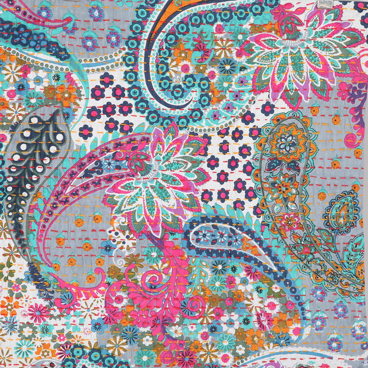 Paisley Kantha Embroidered Cushion Covers..