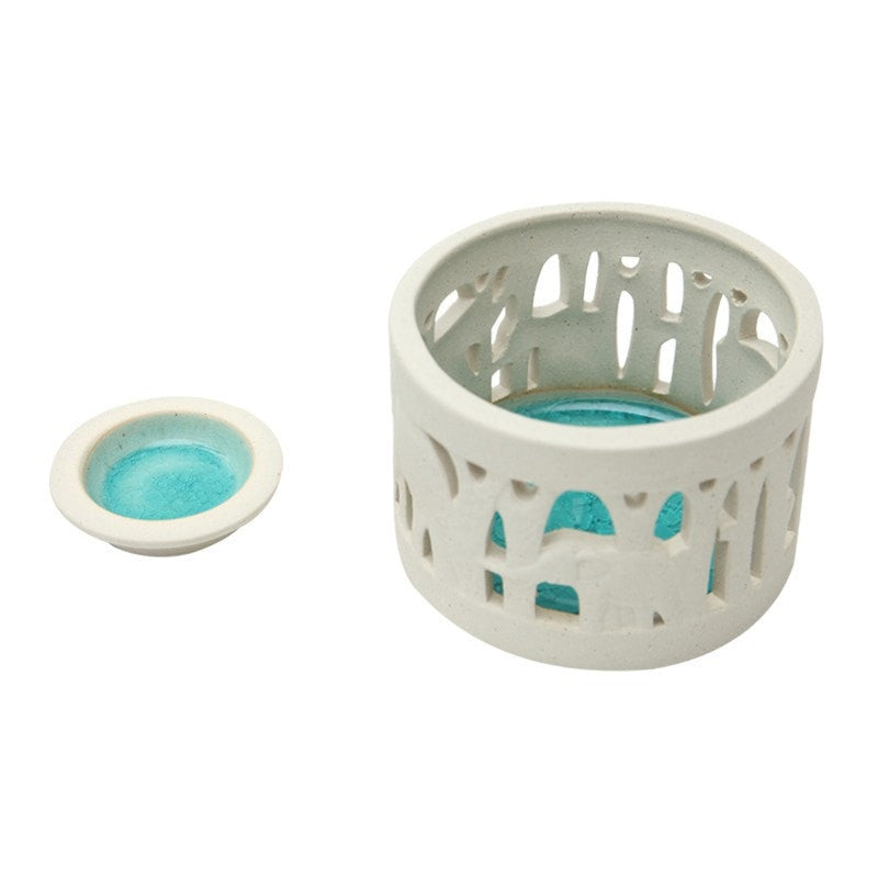 Elephant Porcelain & Blue Glaze Oil Burner