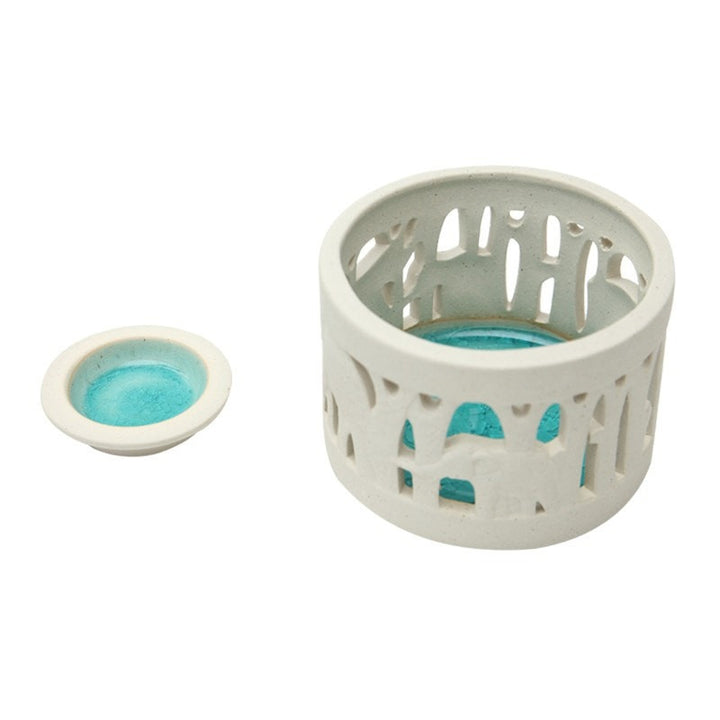 Elephant Porcelain & Blue Glaze Oil Burner