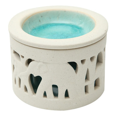 Elephant Porcelain & Blue Glaze Oil Burner