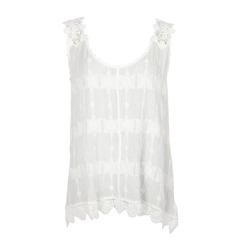 Crochet Lace Sleeveless Top