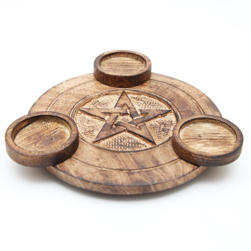 Pentagram Triple T-Light Holder
