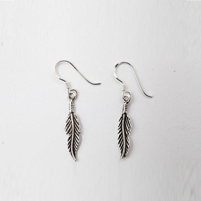 Feather Sterling Silver Earrings