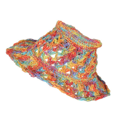 Crochet Rainbow Sun Hat