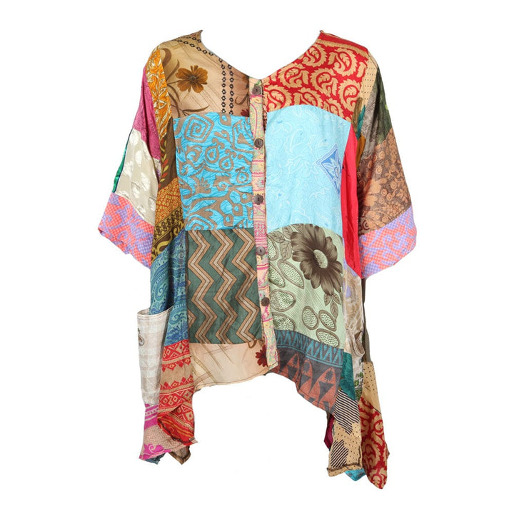Sari Patchwork Smock Top