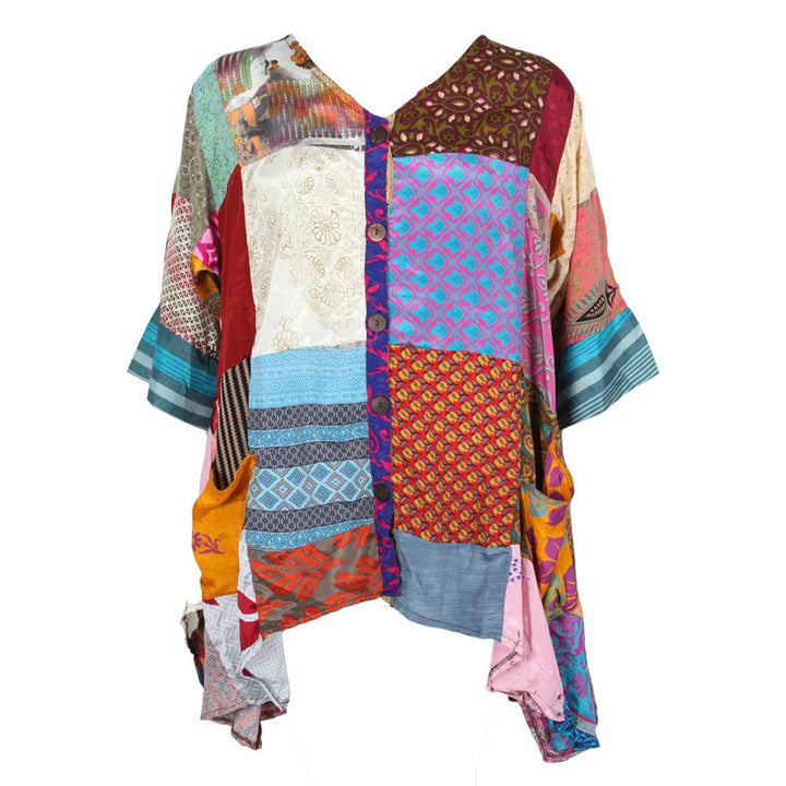 Sari Patchwork Smock Top