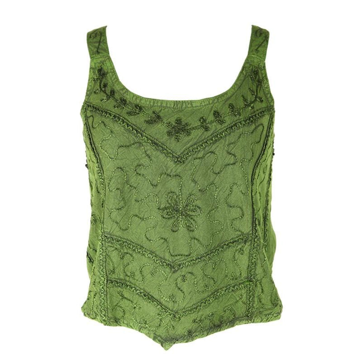 Embroidered Cami Crop Top