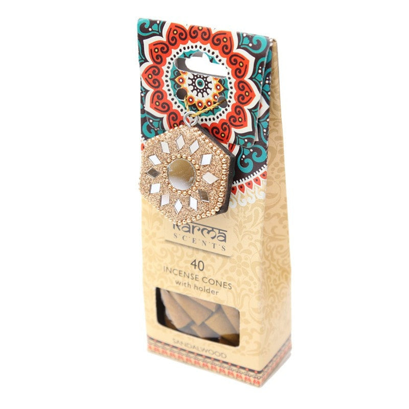 Karma Scents Incense Cones With Holder