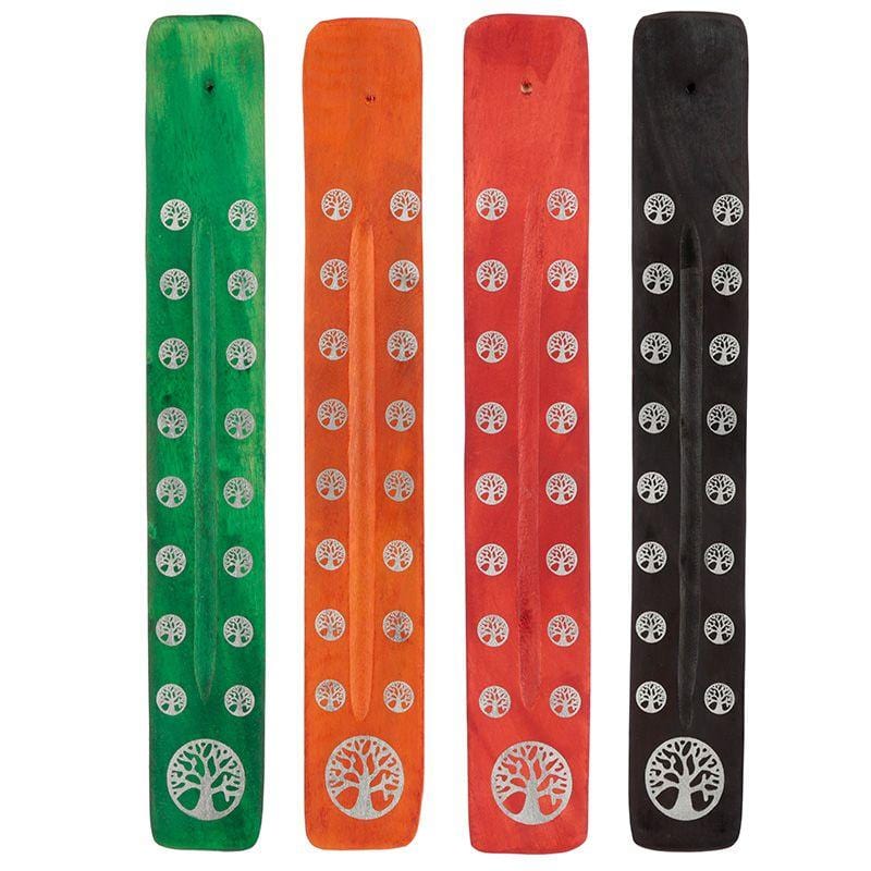 Tree of Life Wooden Ash Catcher Incense Sticks Burner