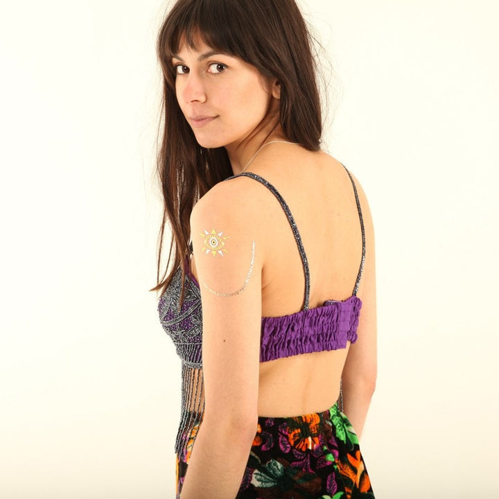 Embellished Bralet with Tassels