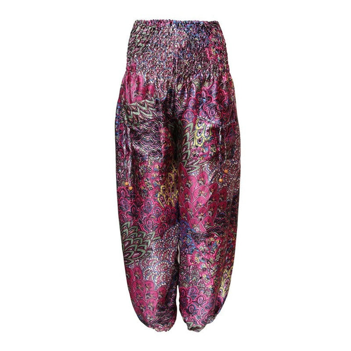 Patterned Satin Harem Trousers