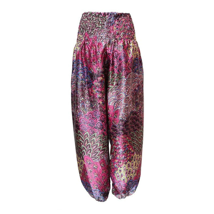Patterned Satin Harem Trousers