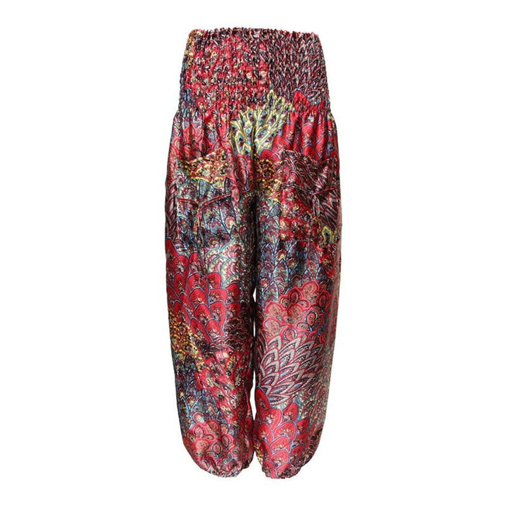 Patterned Satin Harem Trousers