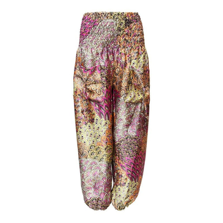 Patterned Satin Harem Trousers