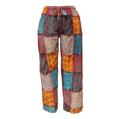 Patterned Patchwork Trousers..