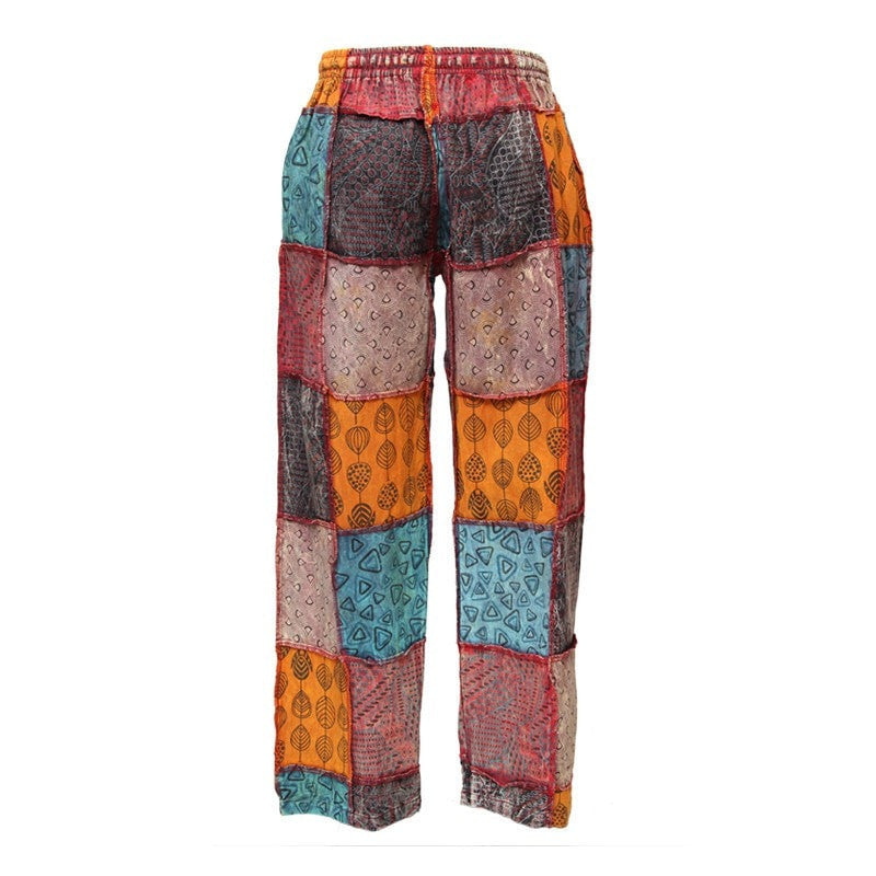 Patterned Patchwork Trousers..