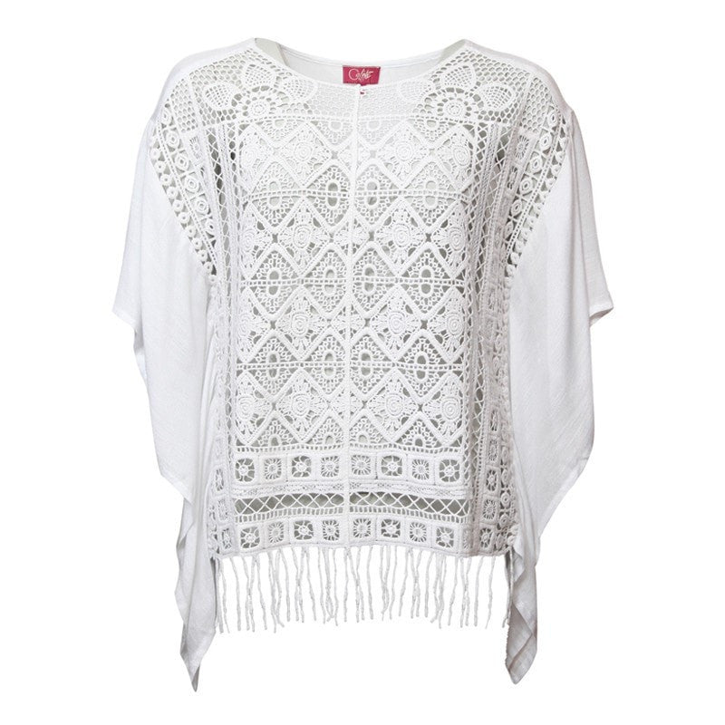 White Kaftan Beach Top