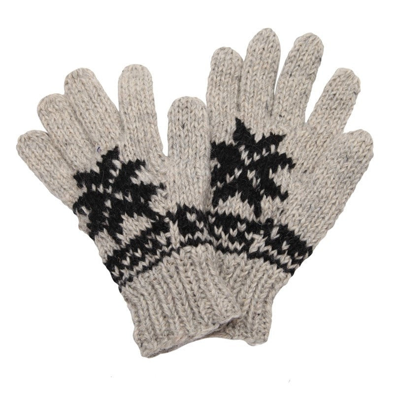 Men's Grey Fairisle Woollen Gloves