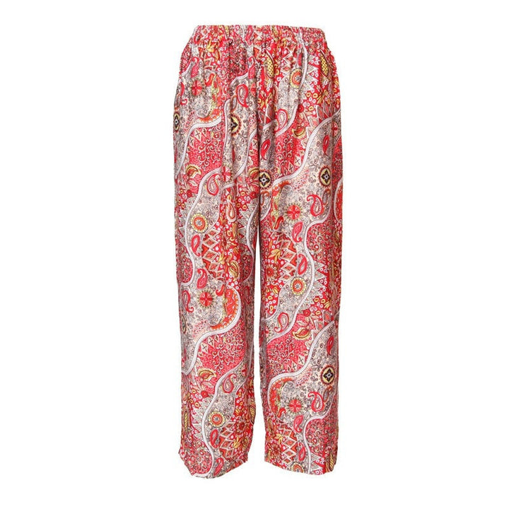 Paisley Print Straight Leg Trousers