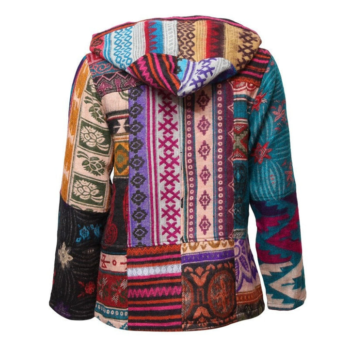 Patchwork Blanket Zip Up Hoodie