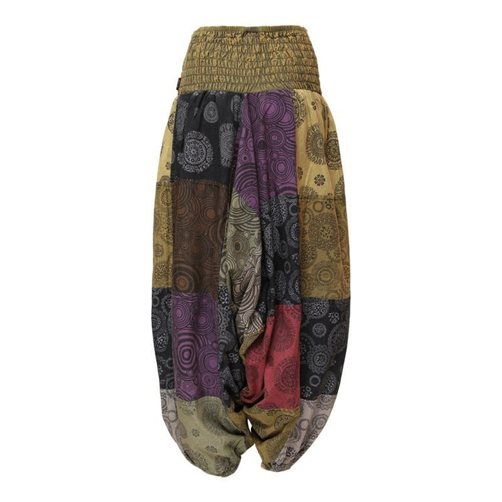 Patterned Patchwork Genie Pants