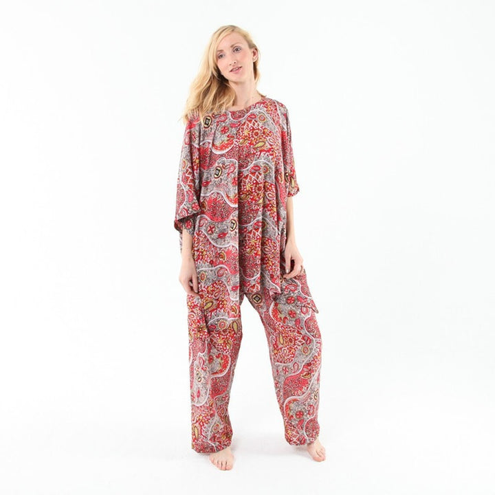 Paisley Print Straight Leg Trousers