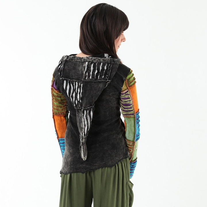 Asymmetrical Pixie Hooded Jumper