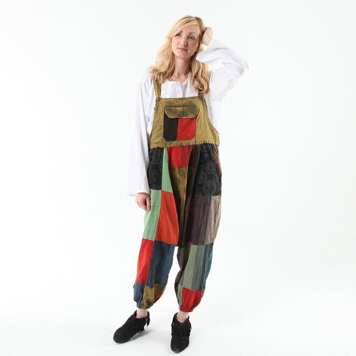 Patchwork Harem Dungarees