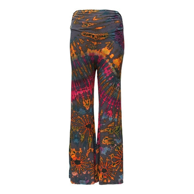 High Waisted Tie Dye Jersey Flares
