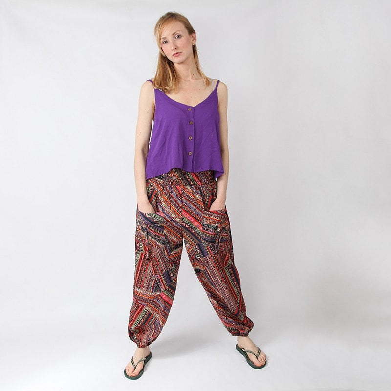 Patchwork Print Genie Trousers